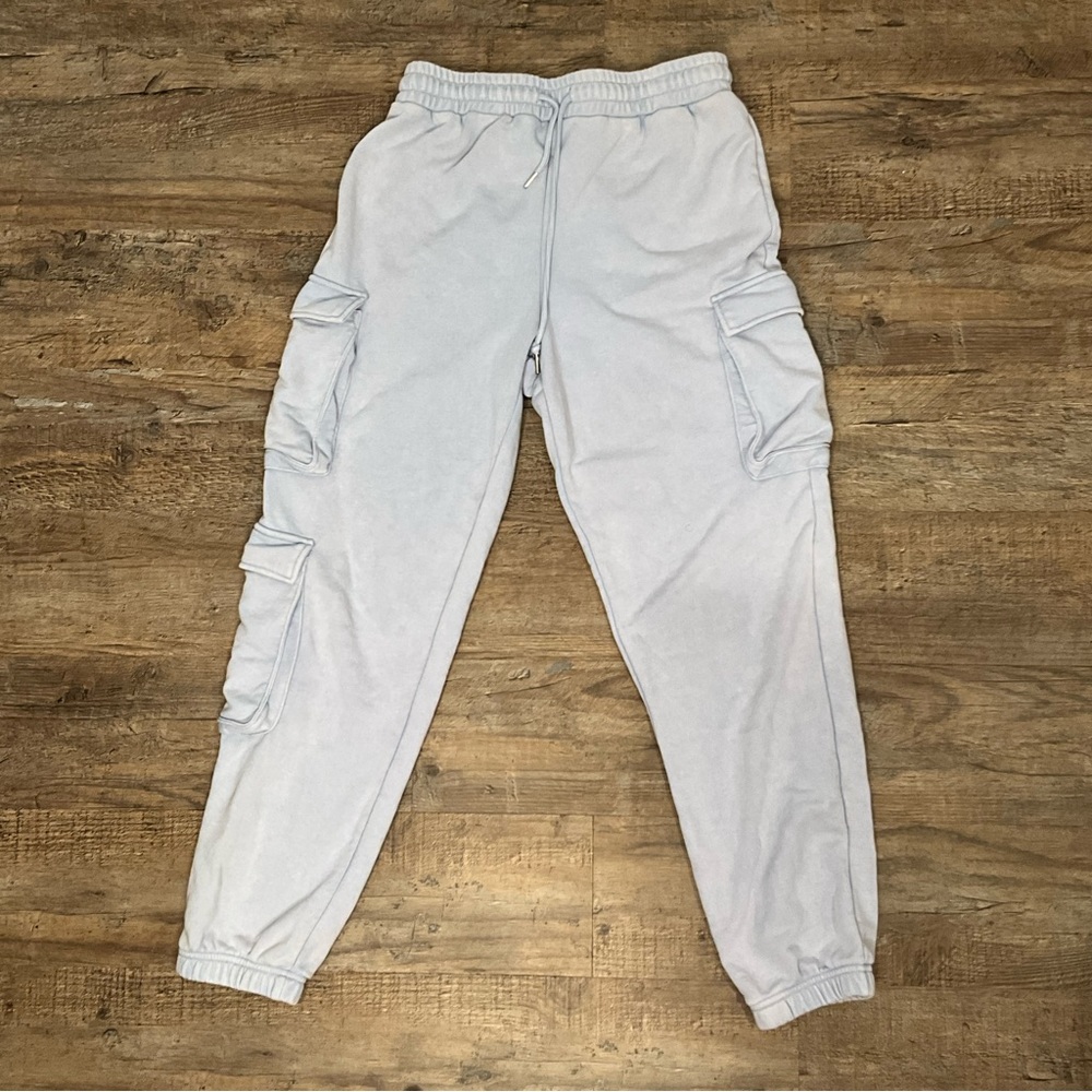 Blue Cargo Sweatpants